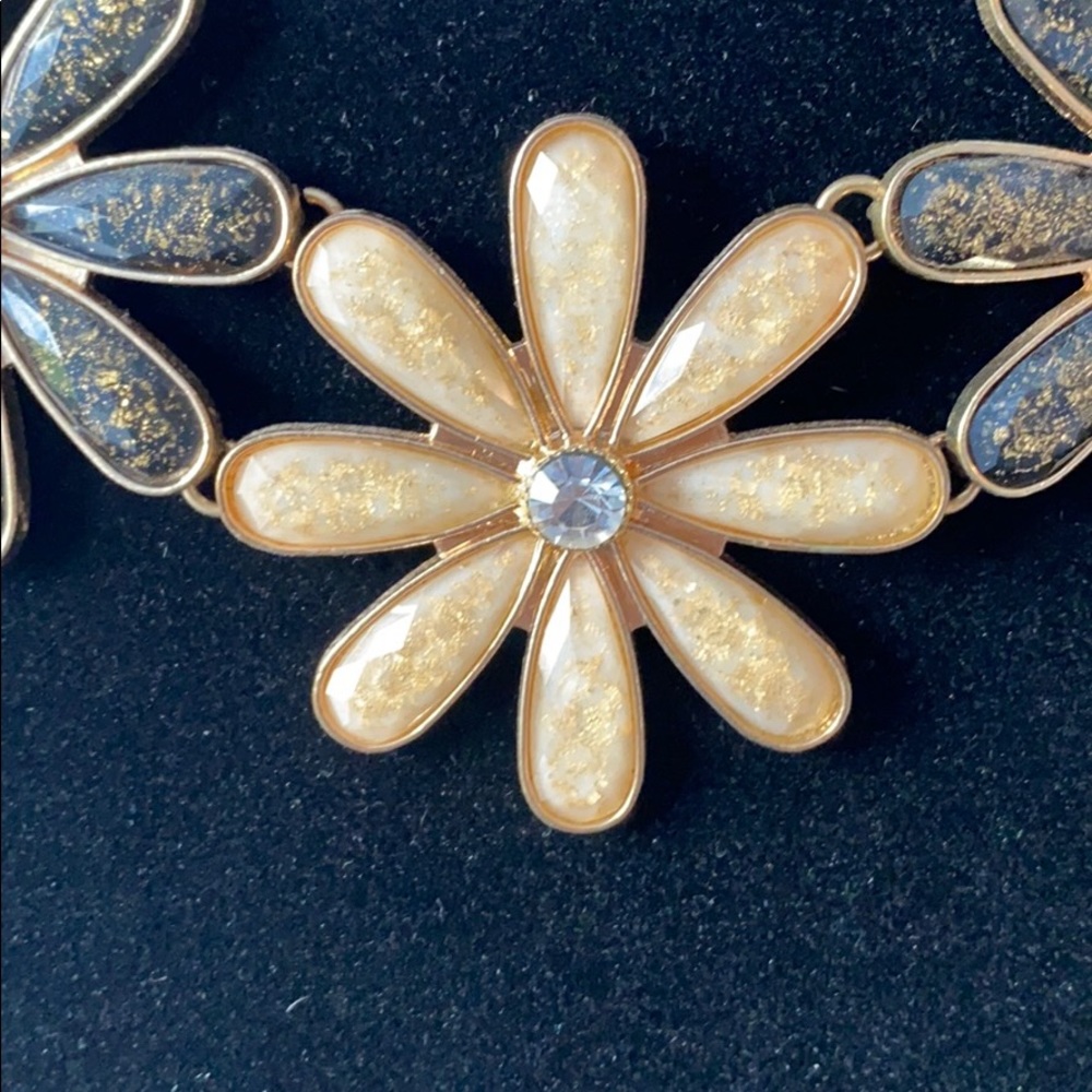 Bold Flower Statement Necklace - image 2